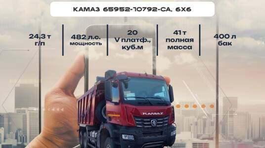 Самосвал КАМАЗ 65952 - впечатляющая мощь поколения К5 по специальной цене
