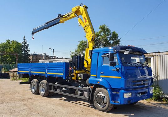 Бортовой КАМАЗ 65117 с КМУ HYVA HB230
