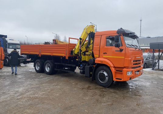Бортовой КАМАЗ 65115-48 с КМУ HYVA HB230