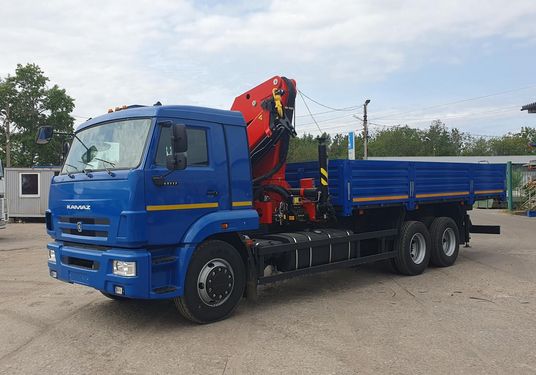бортовой а/м КАМАЗ 65117-48(А5) с КМУ ИМ-320 за кабиной