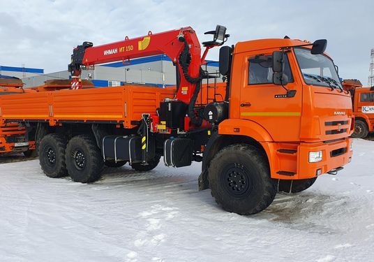 бортовой а/м КАМАЗ 43118-3027-48 с КМУ PALFINGER INMAN ИТ-150 без доп.опор