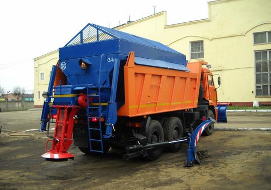 КДМ-7881010 на с.КамАЗ-6520-7915-49 (ПС (сталь, V=10,5 м3), Поворотный отвал, Боковой отвал)