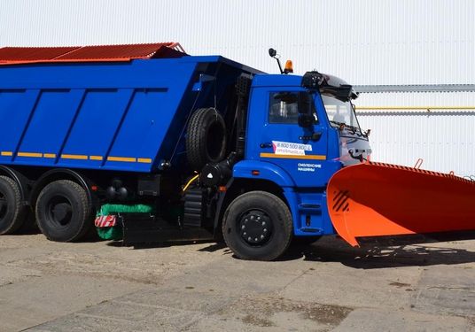 КДМ-7881010 на с.КамАЗ-6520-49 (ПС (сталь 09Г2С V=10,5 м3), Скоростной отвал, Средняя щетка)