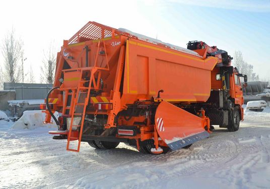 КДМ-650-07-01 на ш.6520-53 (ГМУ, Самосвальный кузов, ПС сталь 09Г2С, V=10,5 м3, Боковой отвал)