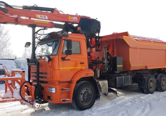 КДМ-650-07-01 на ш.6520-53 (ГМУ, Самосвальный кузов, ПС сталь 09Г2С, V=10,5 м3, Средний нож)