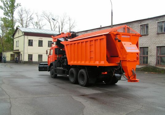 КДМ-650-05 на ш.65115-50 (ГМУ, Самосвальный кузов, ПС сталь 09Г2С, V=8 м3, Боковой отвал)