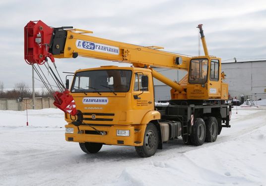 кран автомобильный ГАЛИЧАНИН КС-55713-1; г/п 25 т, длина стрелы 22 м. шасси КАМАЗ 65115 (6х4)
