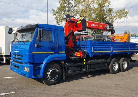 бортовой КАМАЗ 65117-4010-48 (рестайлинг-2) с КМУ ИНМАН ИТ-150 без доп.опор