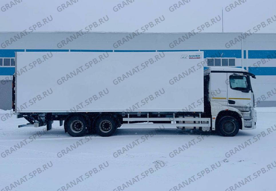 Рефрижератор N330-03 на шасси КАМАЗ 65658 с грузоподъемным бортом
