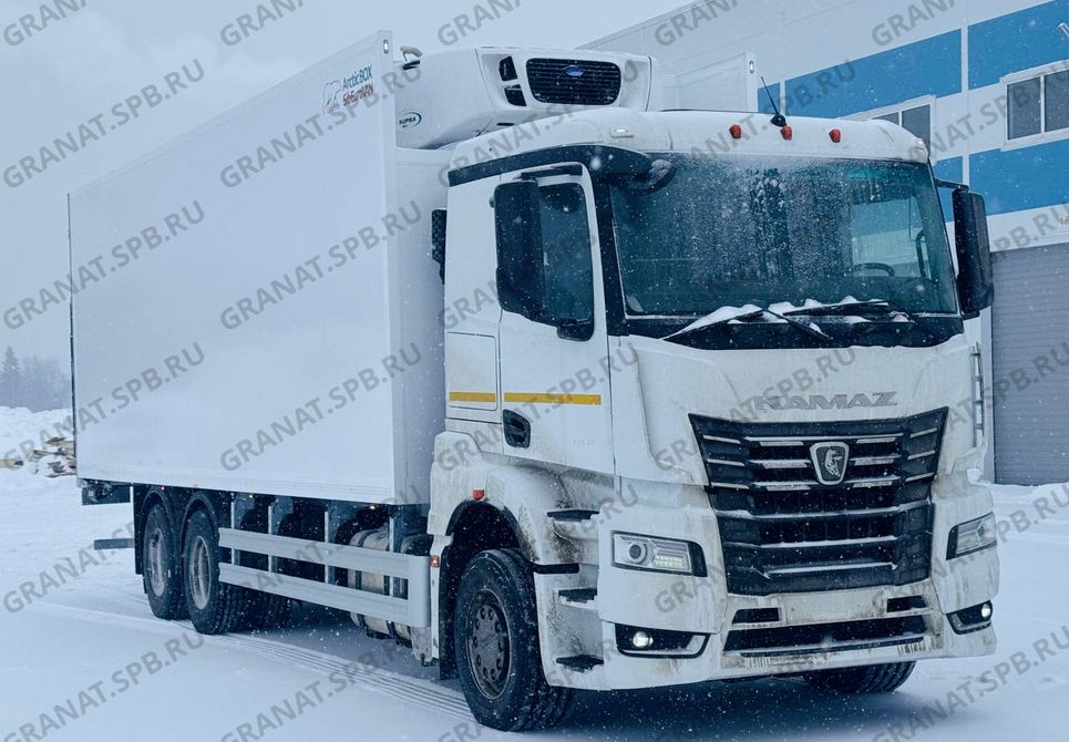 Рефрижератор N330-03 на шасси КАМАЗ 65658 с грузоподъемным бортом
