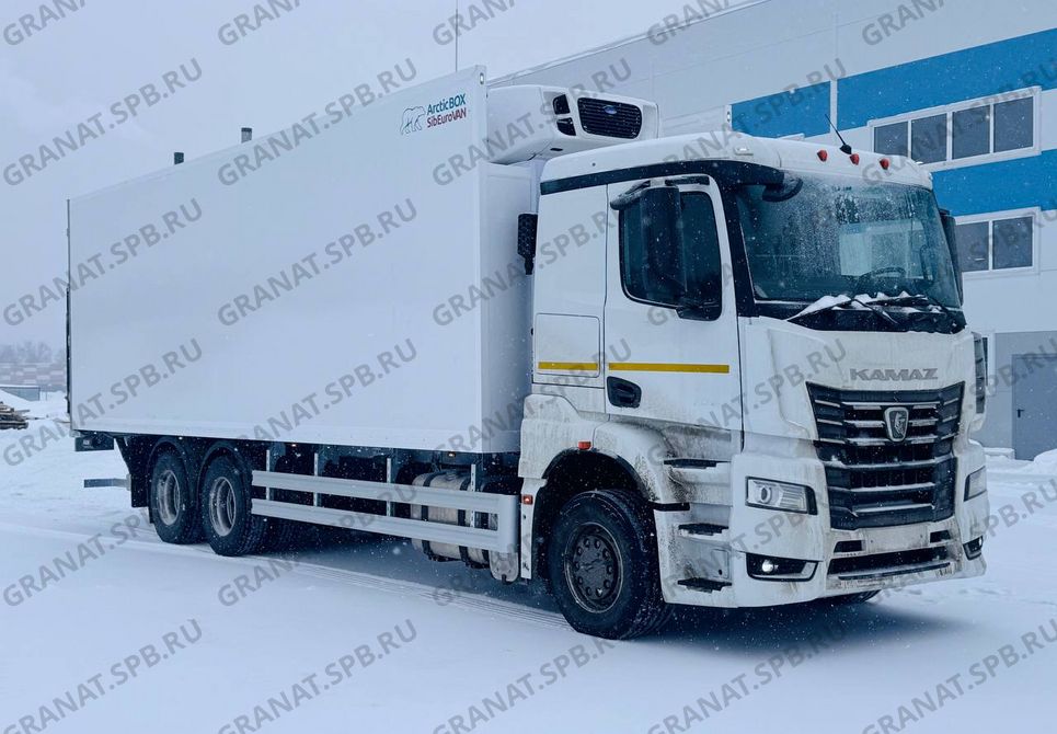 Рефрижератор N330-03 на шасси КАМАЗ 65658 с грузоподъемным бортом