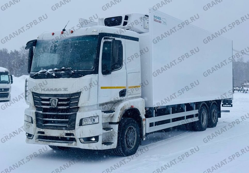 Рефрижератор N330-03 на шасси КАМАЗ 65658 с грузоподъемным бортом