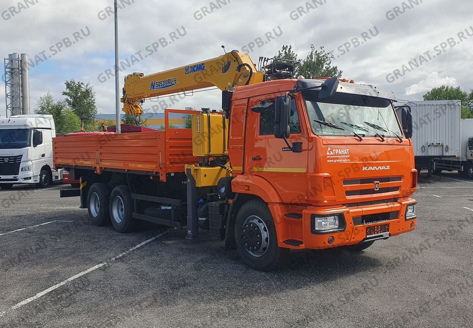 бортовой а/м КАМАЗ 65115-56 с тросовым КМУ XCMG SQS200-6