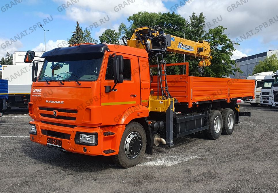 бортовой а/м КАМАЗ 65115-56 с тросовым КМУ XCMG SQS200-6